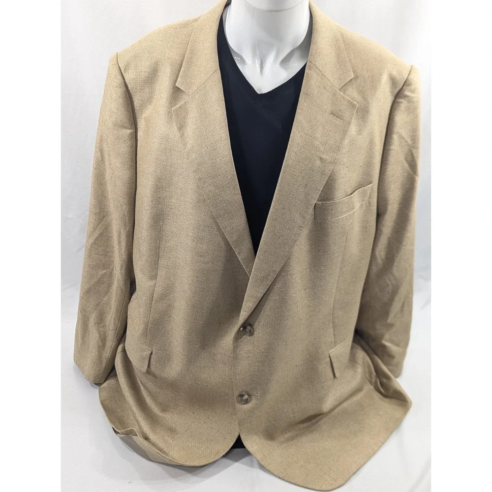 Jos. A. Bank Unstructured Blazer Sports Suit‎ Jacket 100% Silk 52R Slim 52